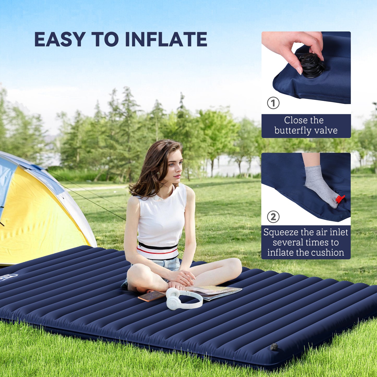 2 Person Camping Inflatable Mattress