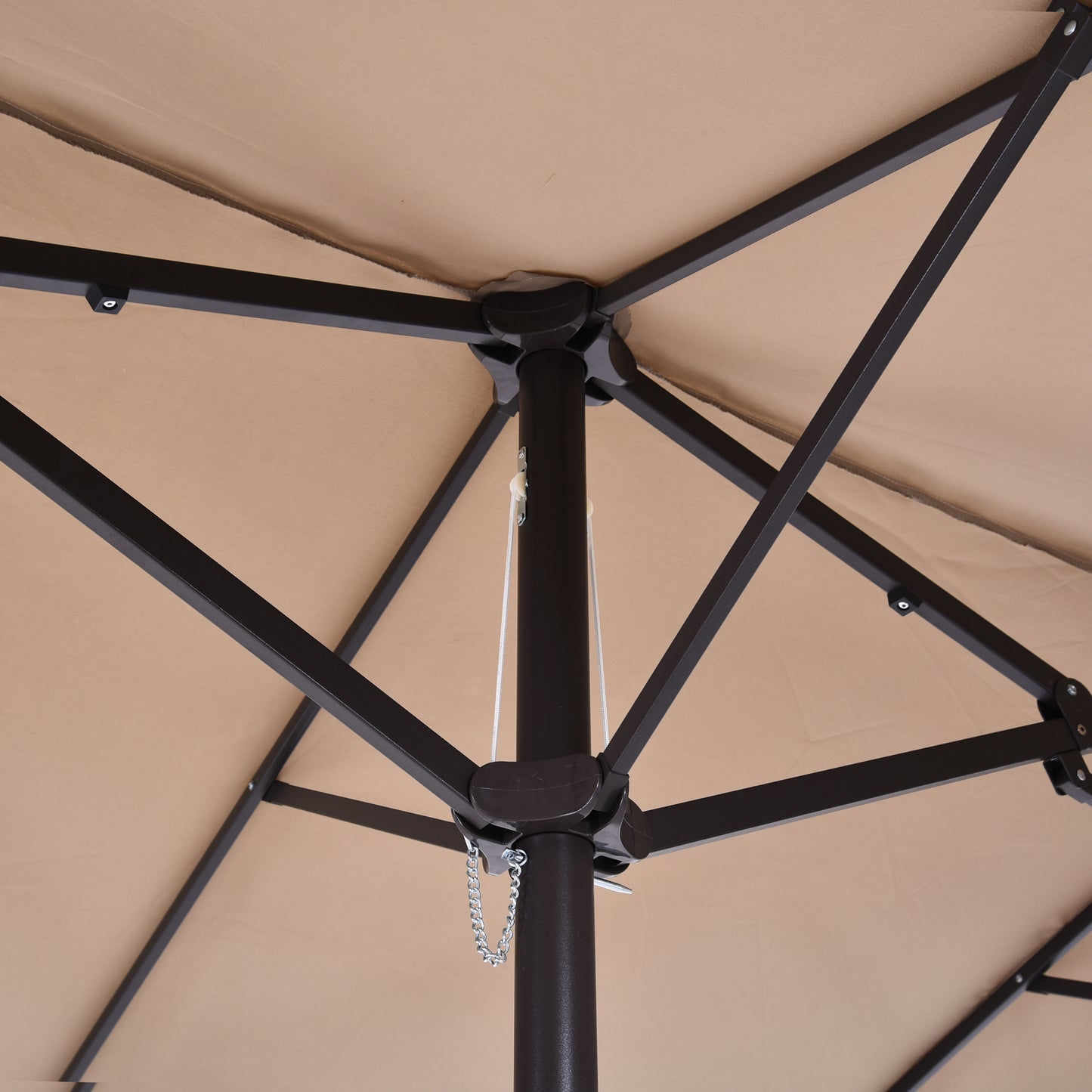 4.6m Double-Sided Patio Parasol Sun Umbrella