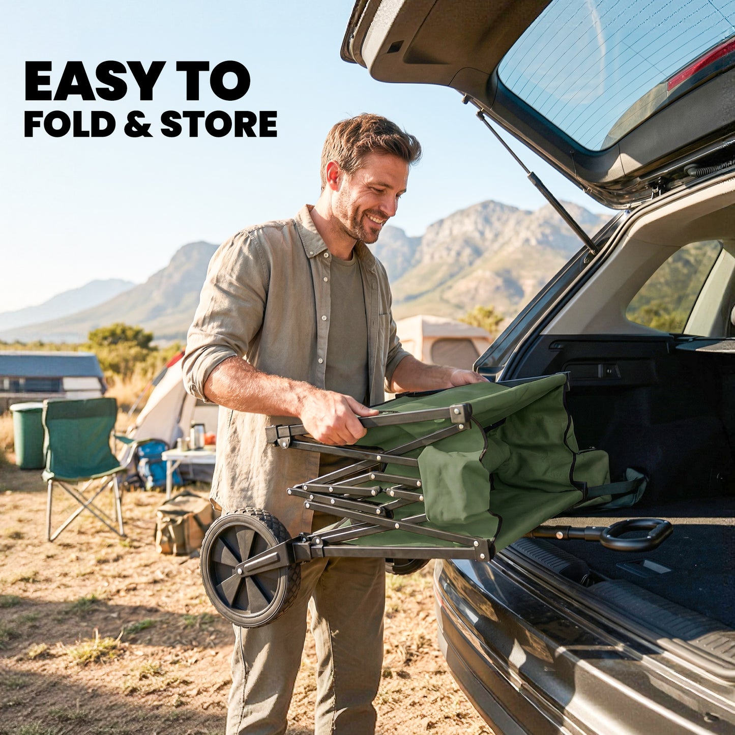 95L Foldable Festival Trolley on Wheels