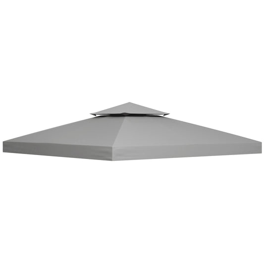 3(m) Gazebo Top Cover Double Tier Canopy Replacement Pavilion Roof (1)