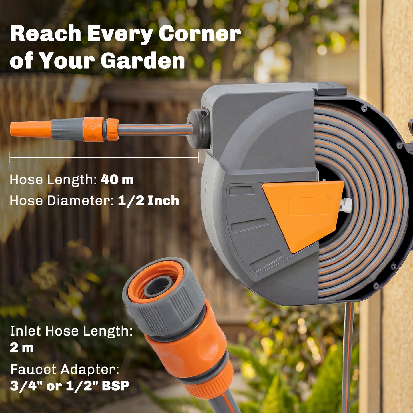 Retractable Hose Reel Wall Mounted (5)