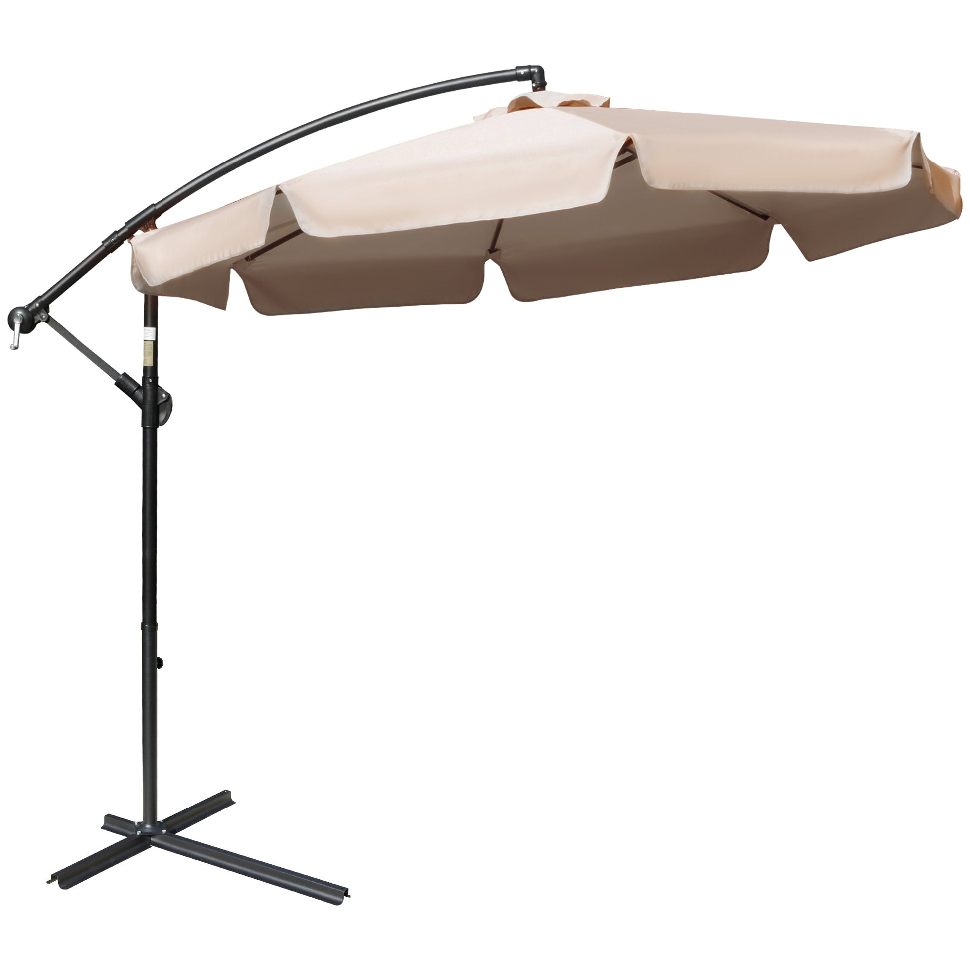 2.7m Cantilever Parasol Banana Sun Umbrella with Crank Handle