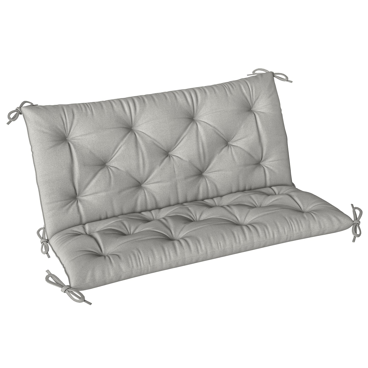2 Seater Bench Pad, Garden Chair Cushion with Back and Ties