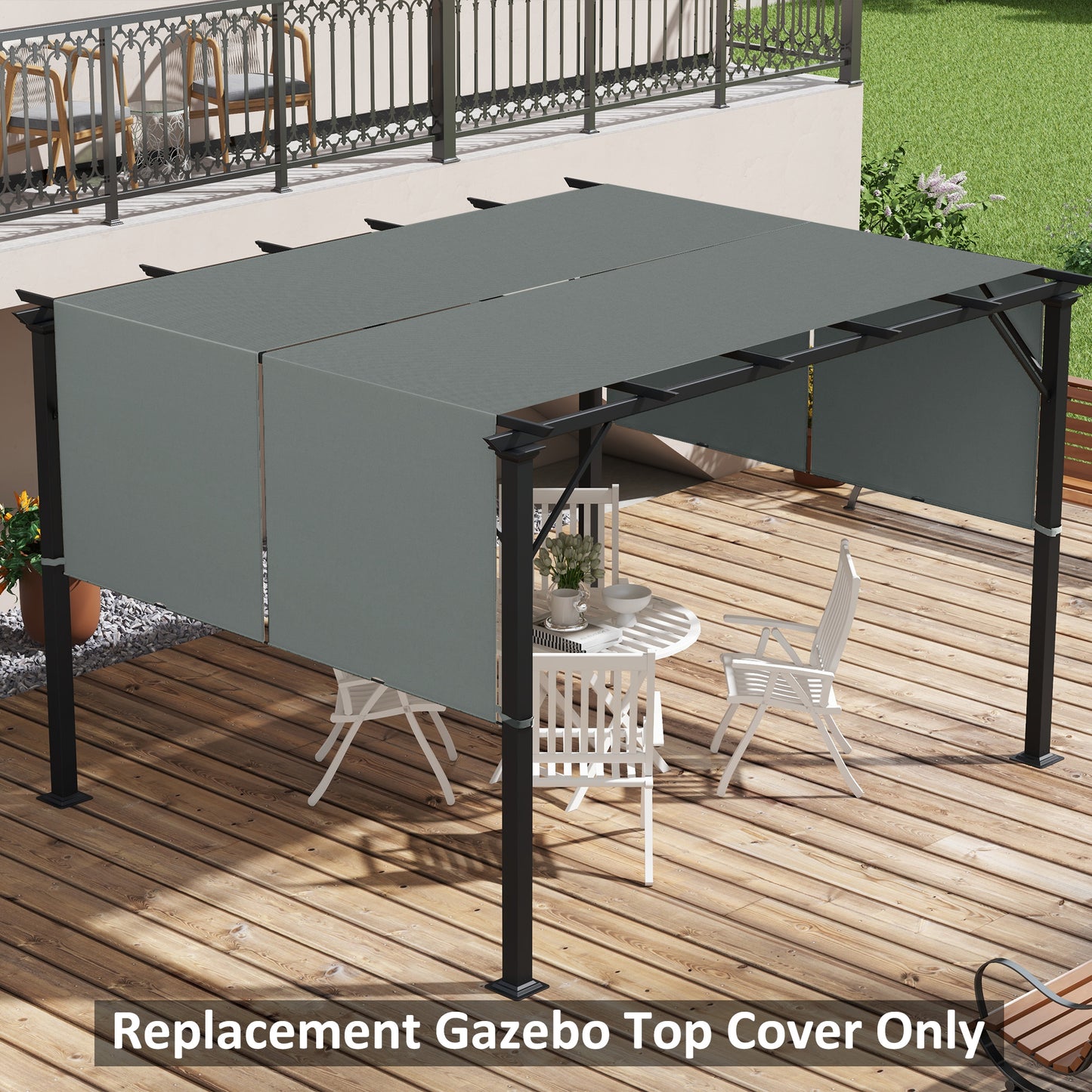 2 Pcs UV Protection Pergola Replacement Canopy, Pergola Shade Cover