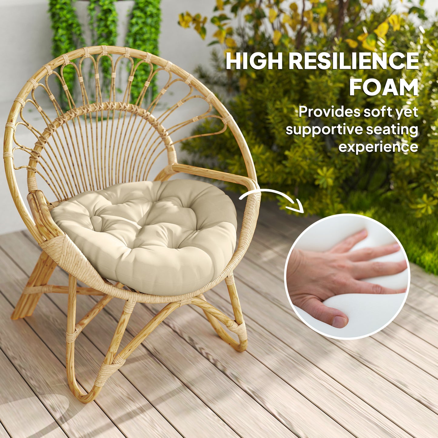 Set of Two Φ60cm Outdoor Cushions