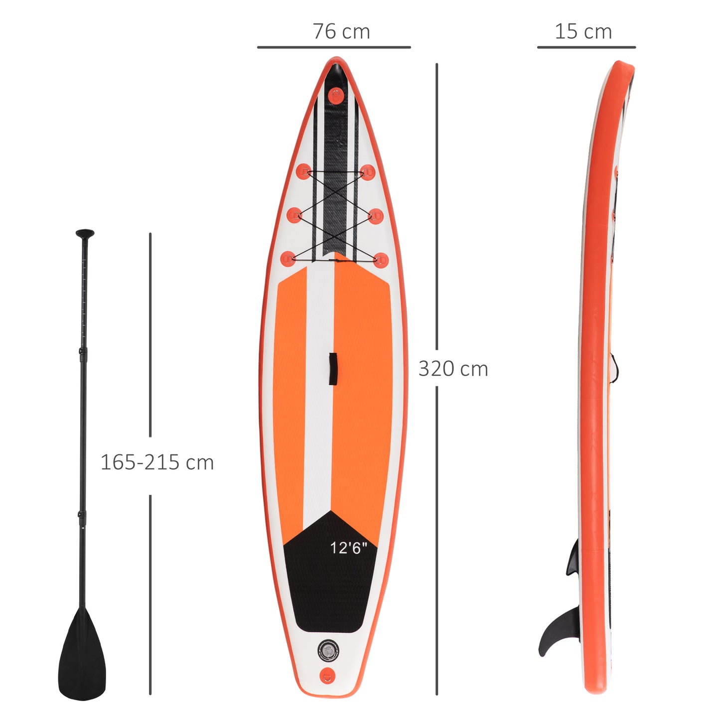 10'6" x 30" x 6" Inflatable Stand Up Paddle Board (1)
