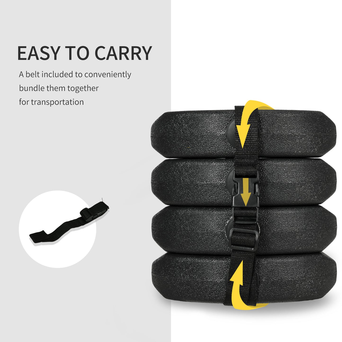 Total 12KG Gazebo Weights Set of 4
