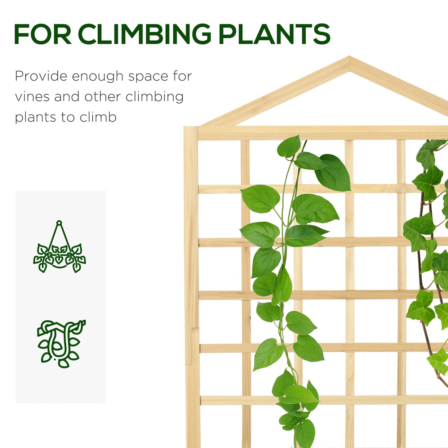 Garden Planters with Trellis for Vine Climbing (1)