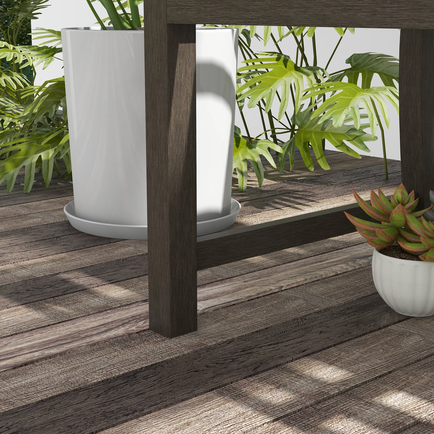 Two-Seater Simple Metal Bench