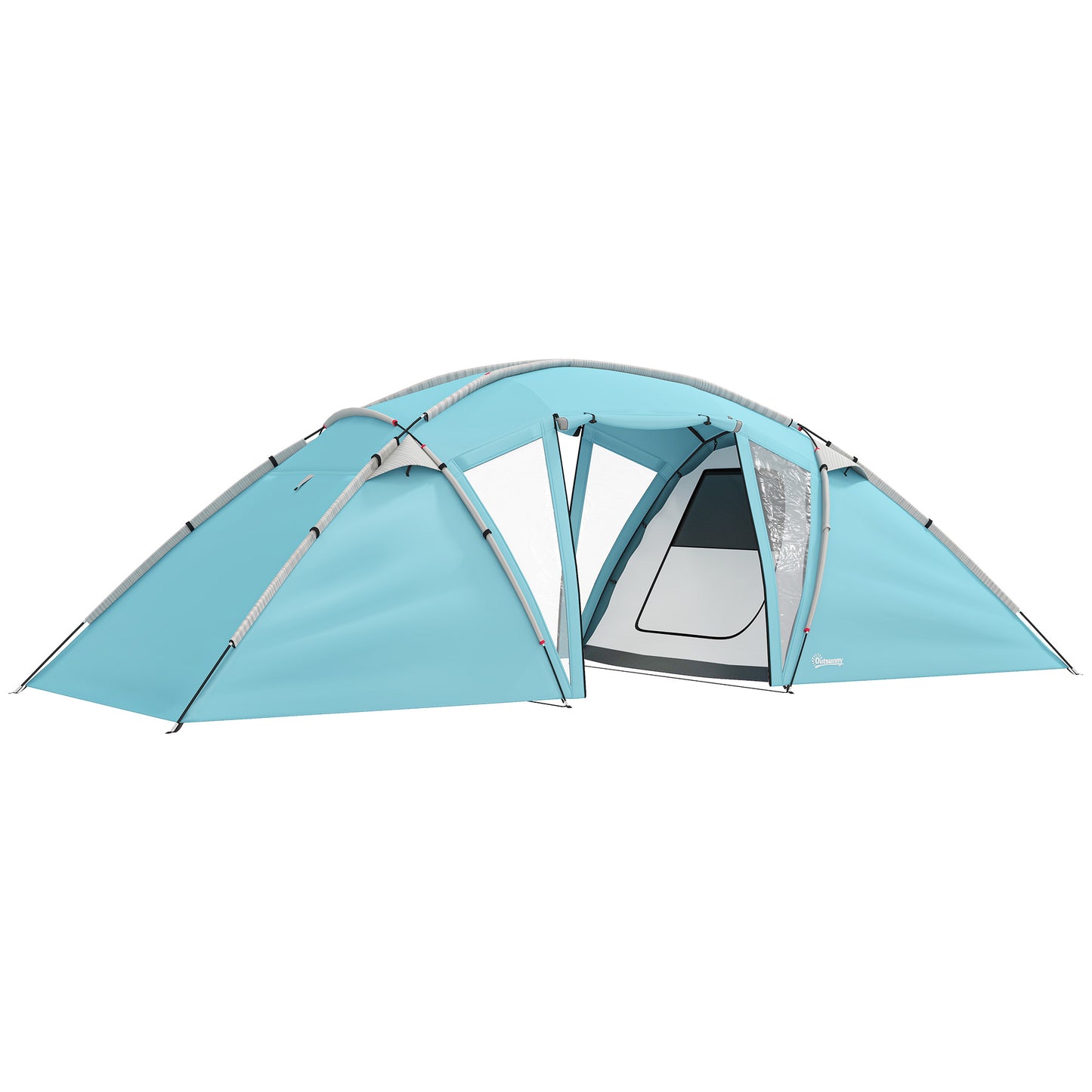 4-6 Man Family Camping Tent w/ 2 Bedrooms and a Living Room