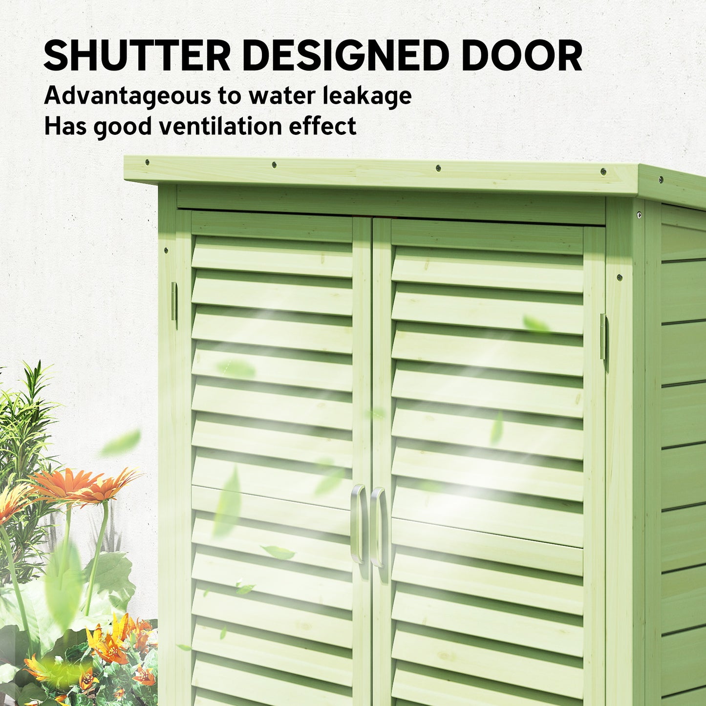 Garden Shed Wooden Garden Storage Shed 2 Door Unit Solid Fir Wood