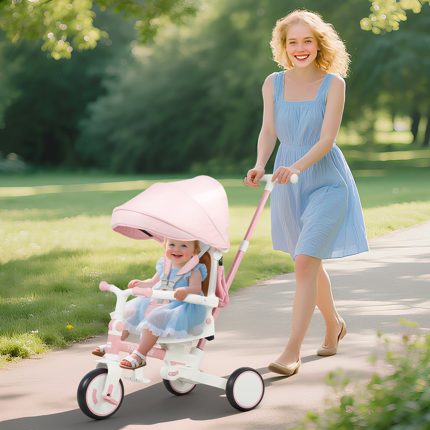 5 in 1 Kids Trike with Adjustable Backrest