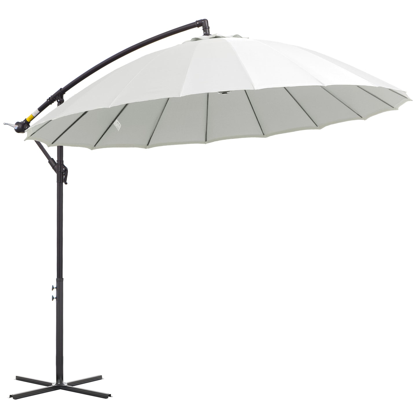 3(m) Cantilever Umbrella 18 Ribs & Vents Adjustable Angle for Patio