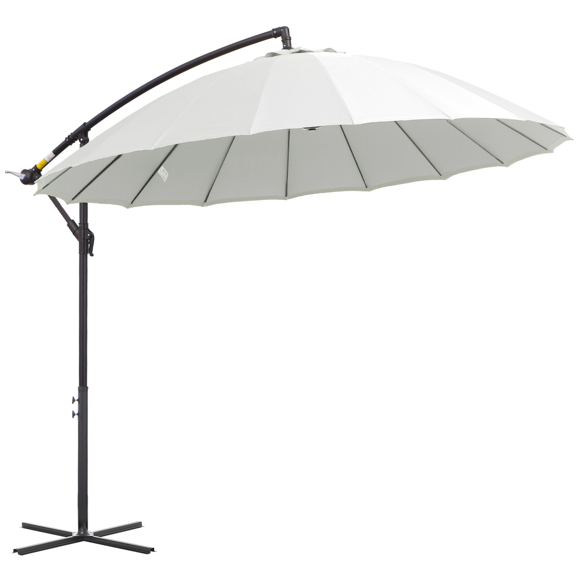 3(m) Cantilever Umbrella 18 Ribs & Vents Adjustable Angle for Patio