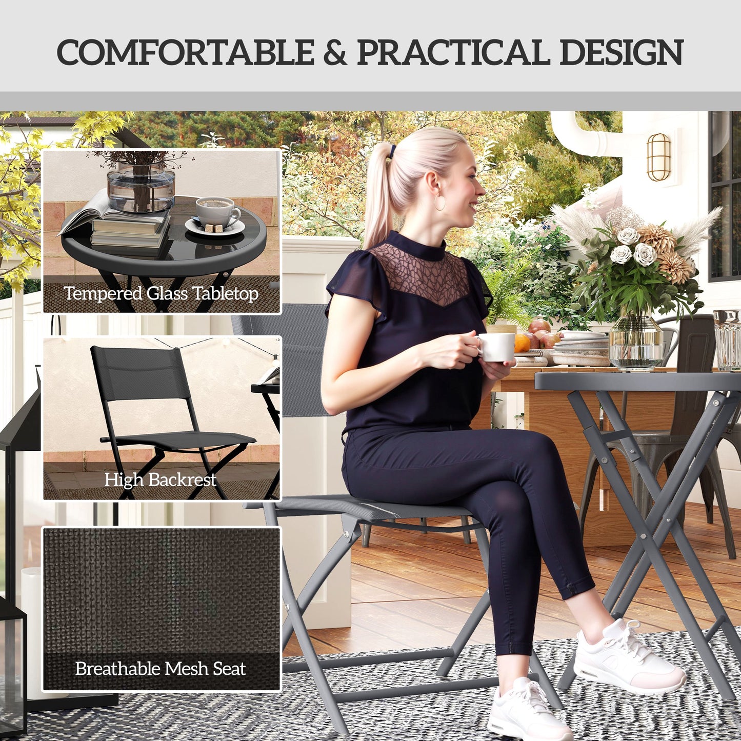3 Pieces Outdoor Bistro Set (1)