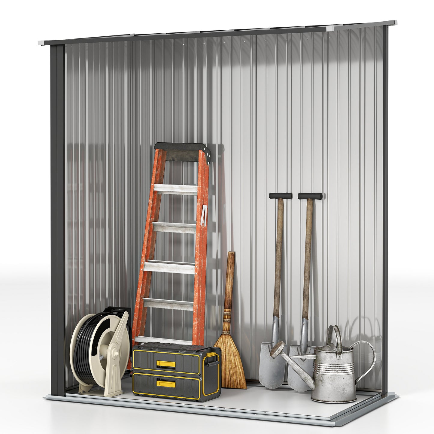 5.3 x 3.1ft Corrugated Steel Garden Shed