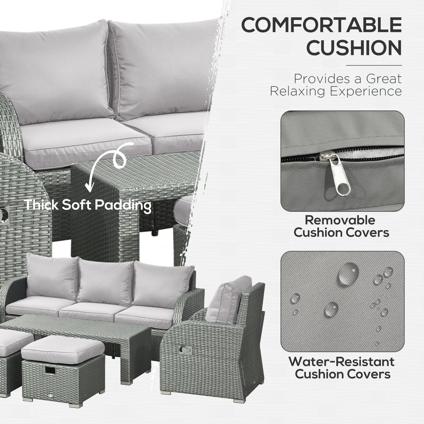 Six-piece Outdoor Rattan Dining Set