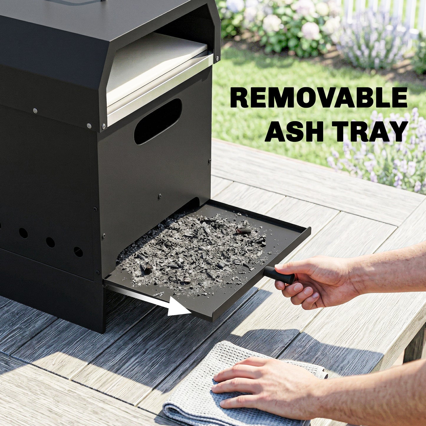 3 in 1 Outdoor Pizza Oven, Portable Wood Fired Pizza Maker