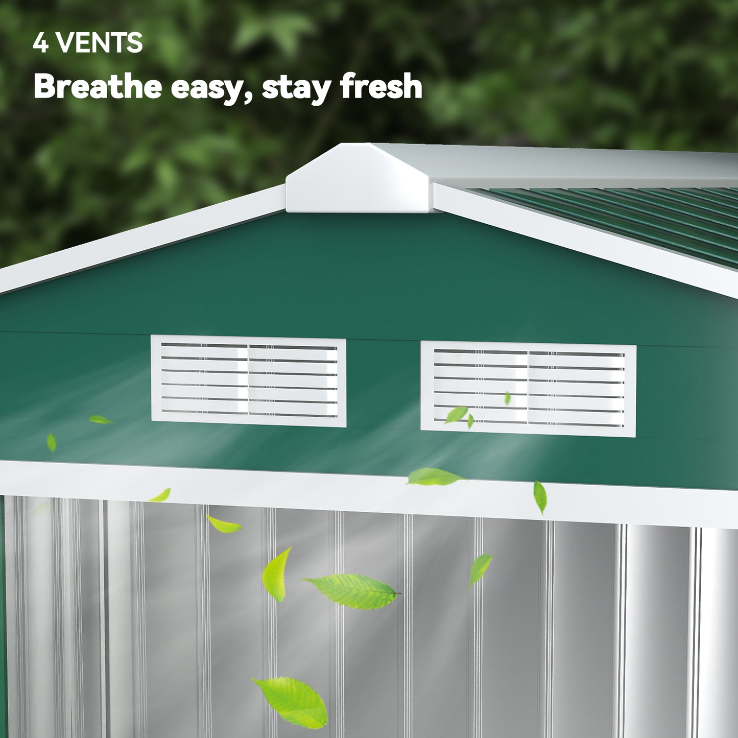 7 x 4ft Metal Garden Shed, Outdoor Storage Tool House