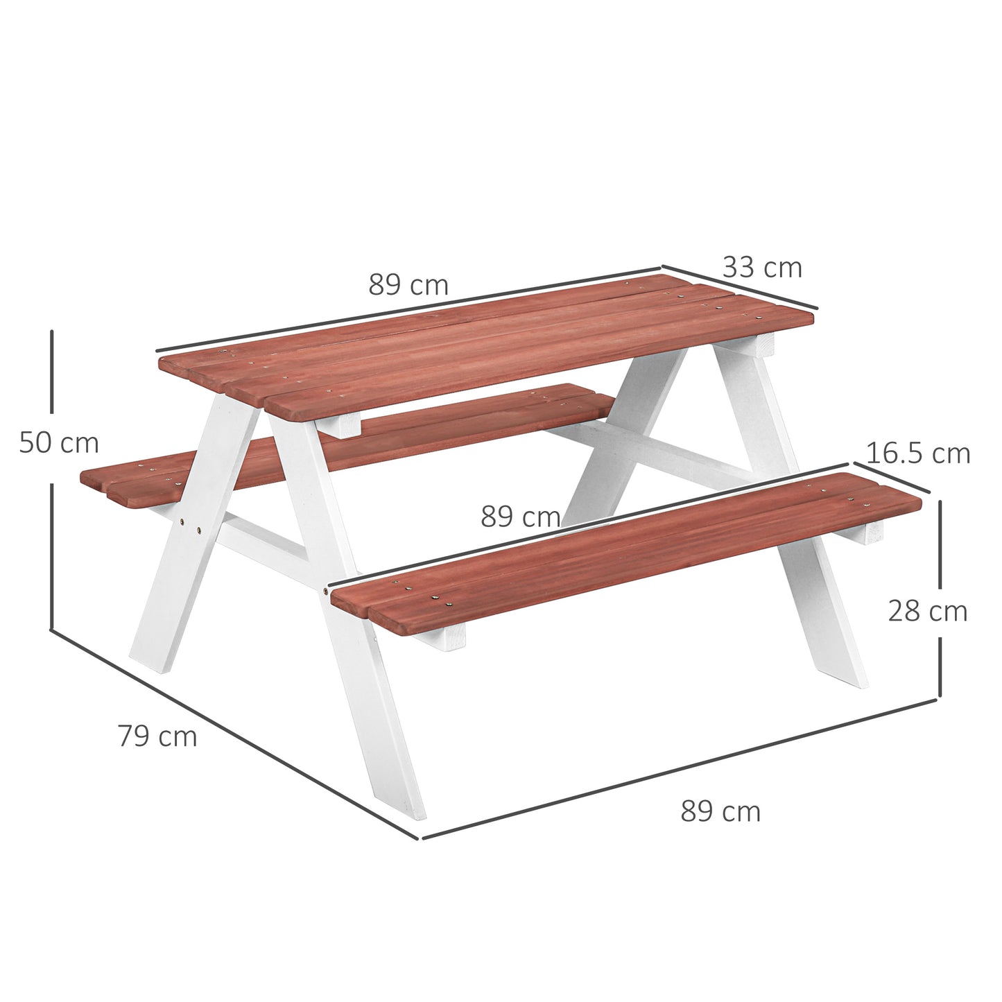 Kids Picnic Table, Wooden Table and Bench Set