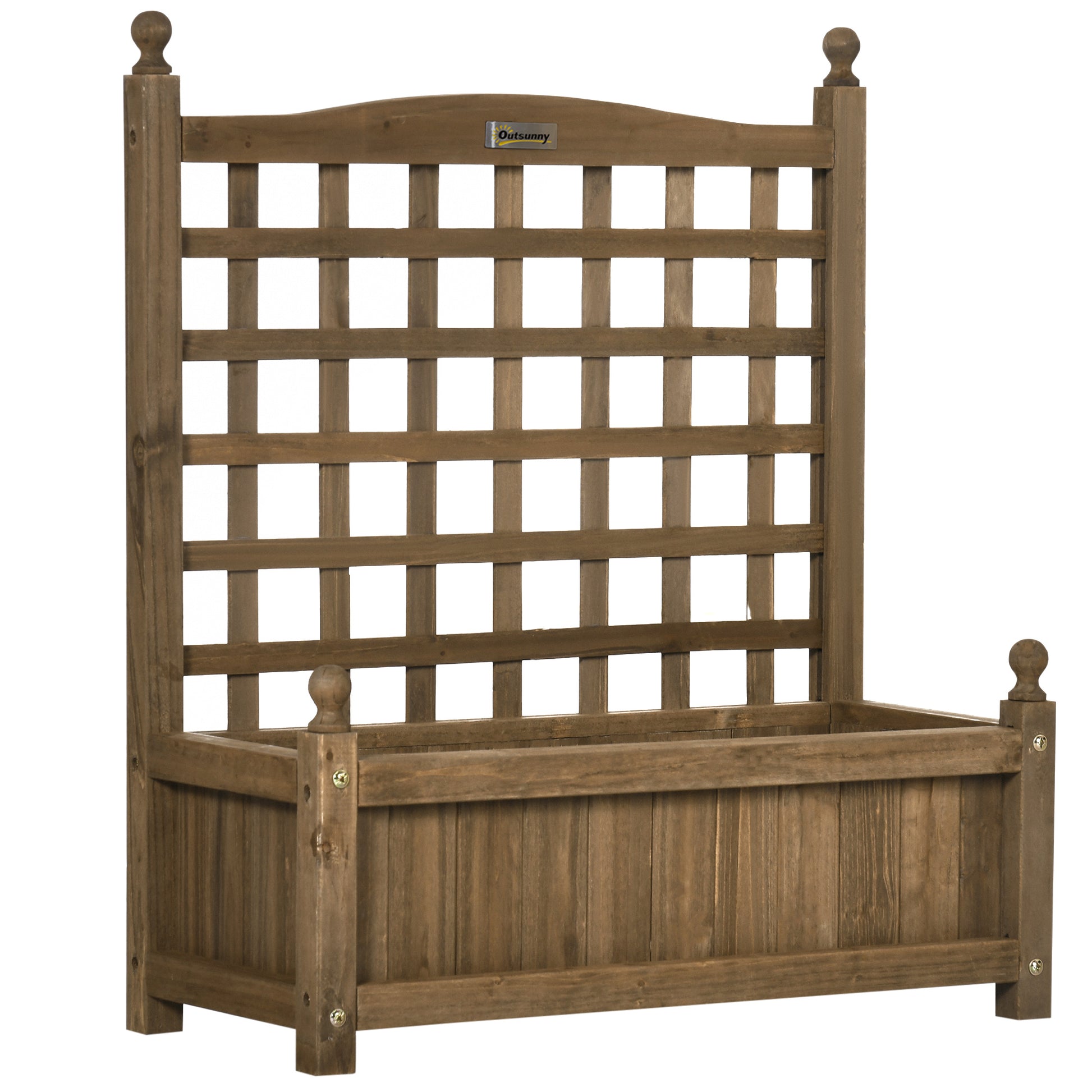 Garden Planters with Trellis for Climbing Vines (2)