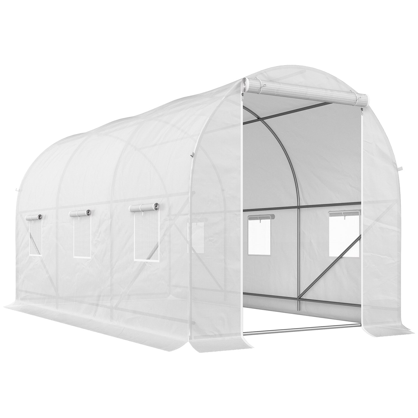 3.5 x 2 x 2 m Polytunnel Greenhouse
