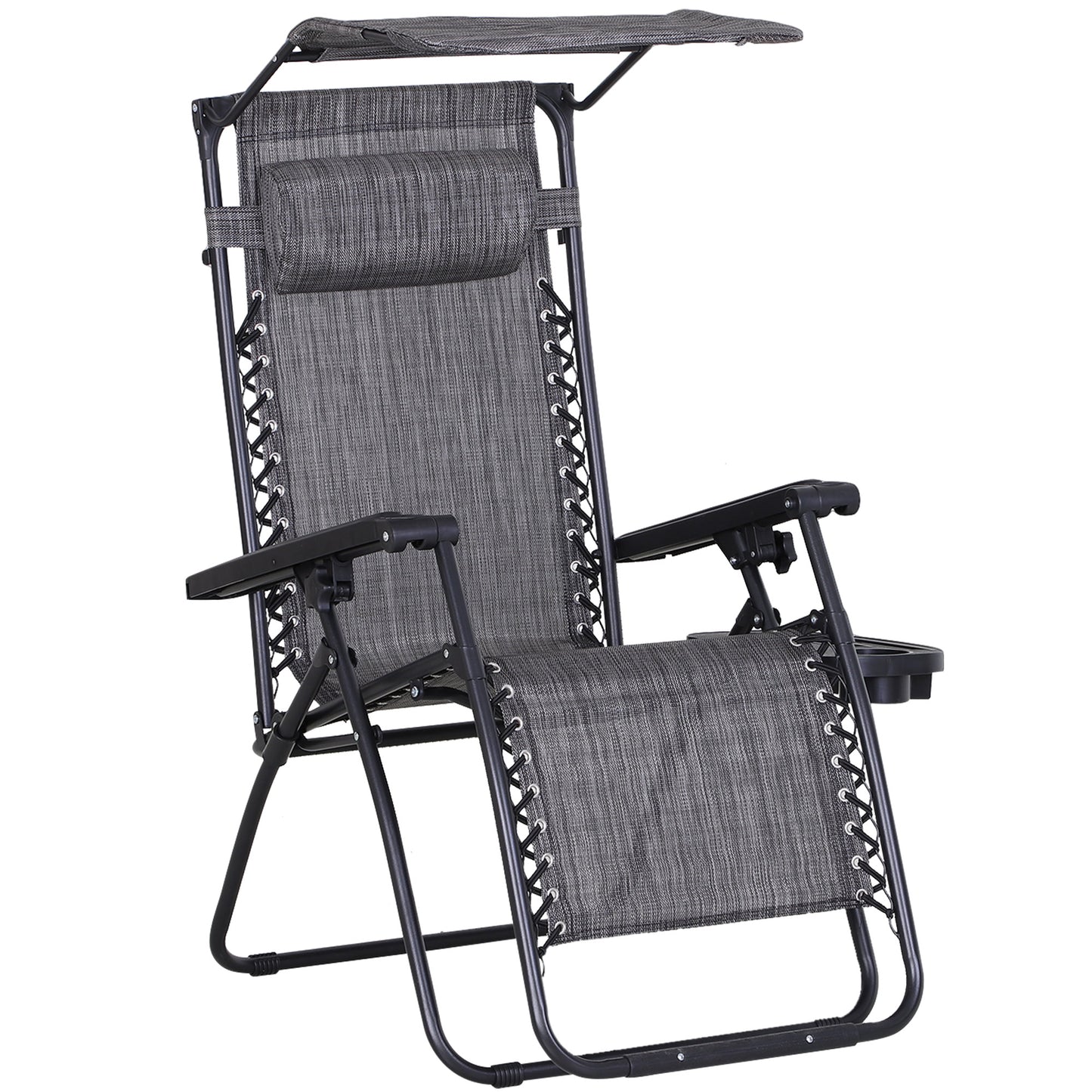 Foldable Reclining Garden Chair with Headrest