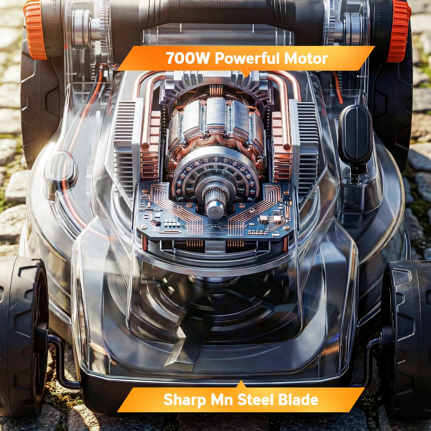 18V Cordless Lawnmower with 2 x 4Ah Batteries