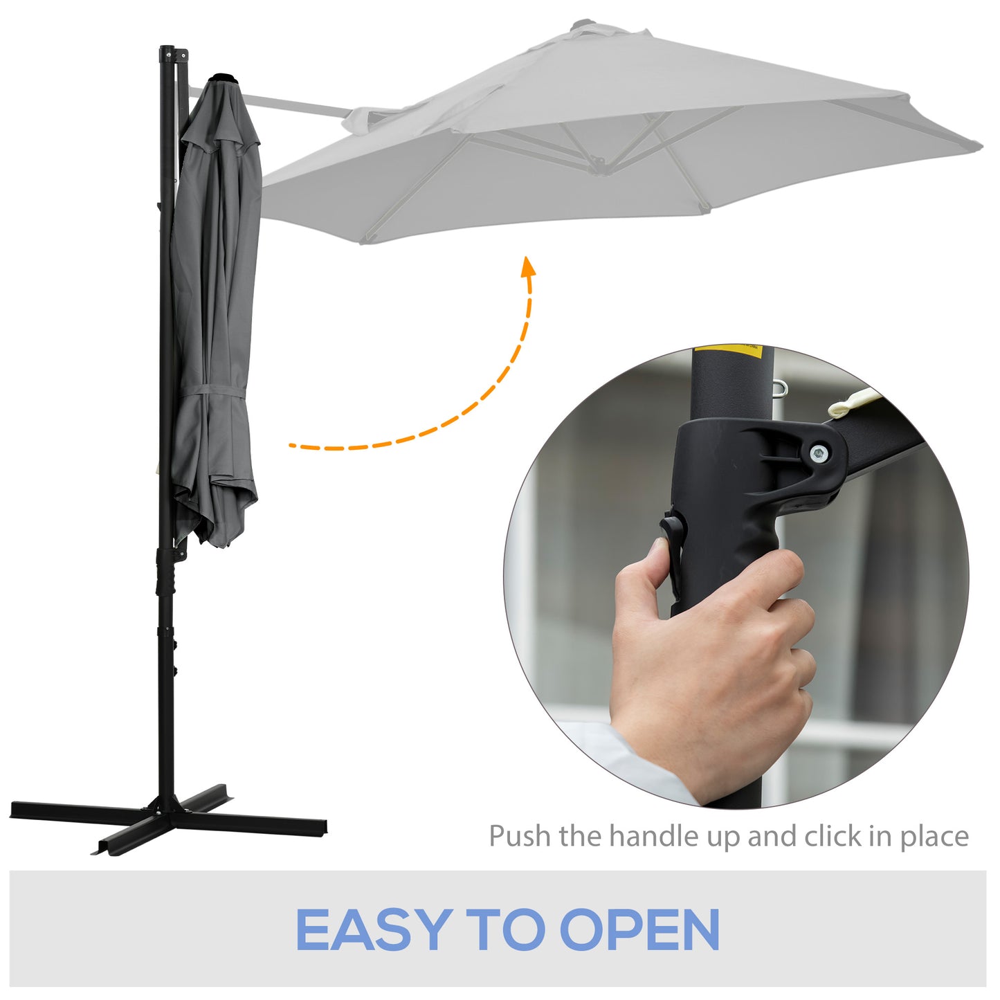 2.5M Garden Cantilever Parasol