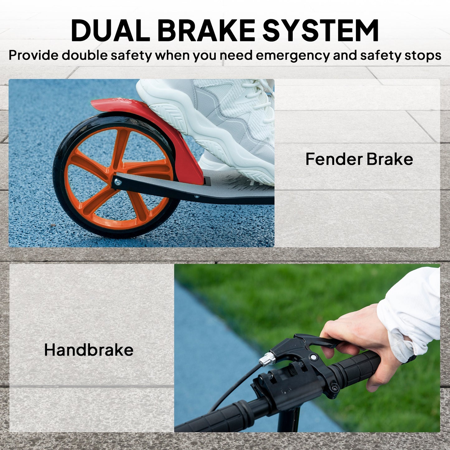 One-click Folding Kick Scooter for 14+ w/ Adjustable Handlebar (1)