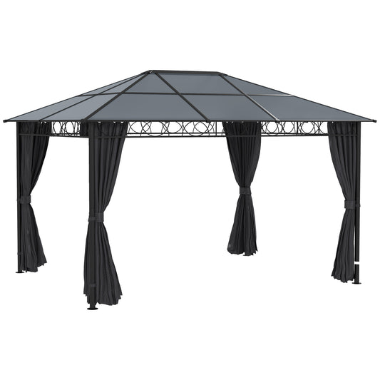 Hardtop Gazebo Garden Pavilion with UV Resistant Polycarbonate Roof