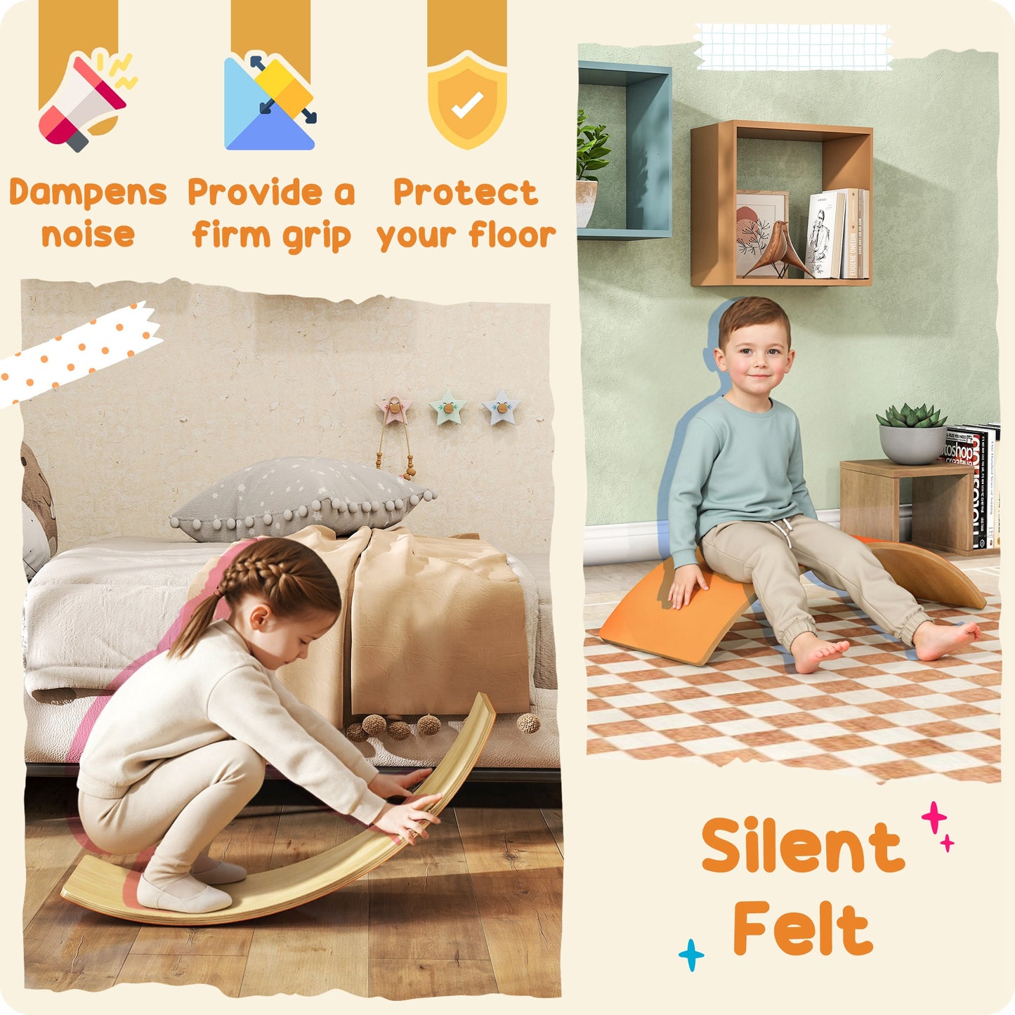 Wooden Balance Board for Kids