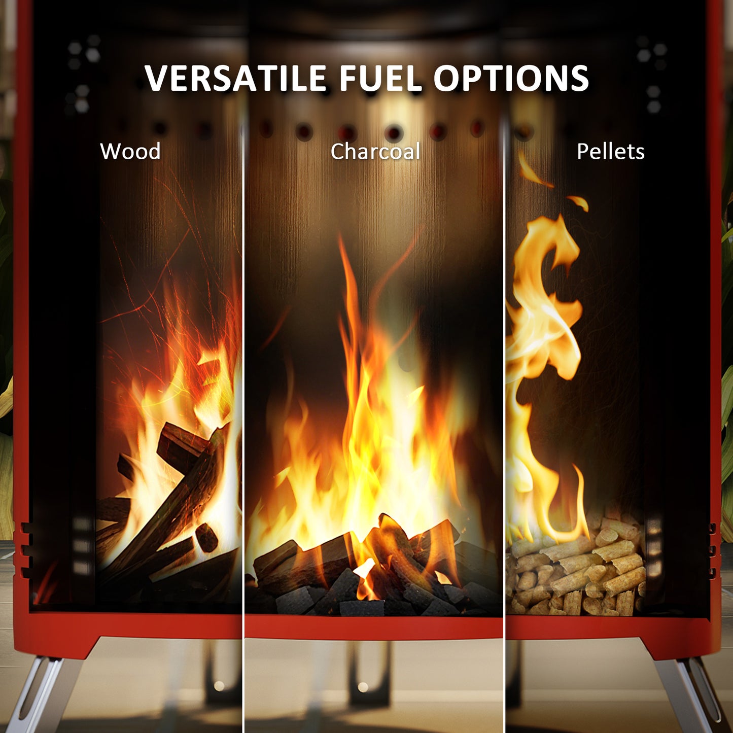 Smokeless Fire Pit, 16 x 16 cm Stainless Steel Portable Wood