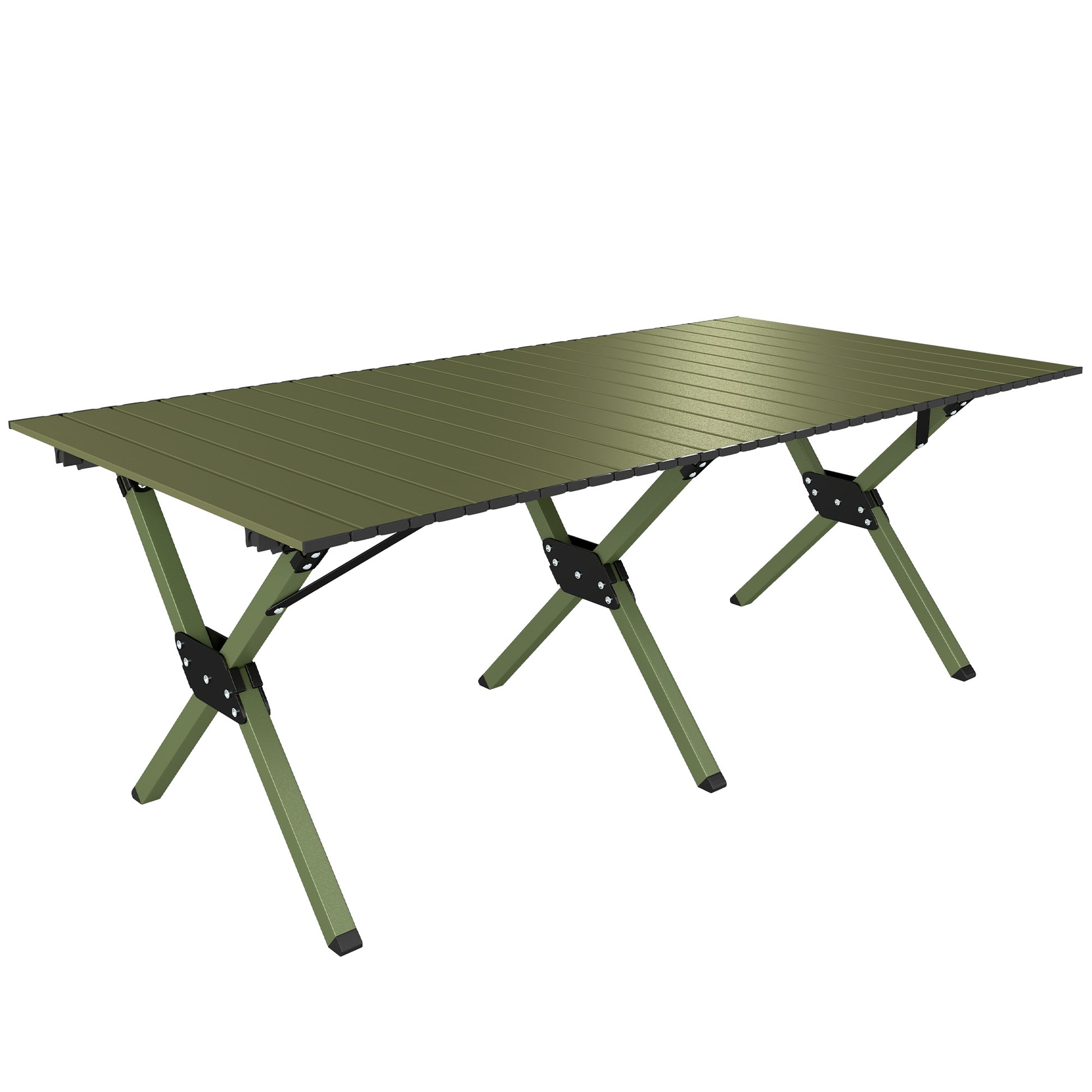 4ft Folding Camping Table, Waterproof Picnic Table with Roll Up Top