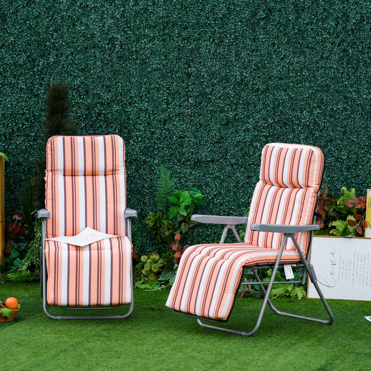 Reclining Garden Chair Set of 2 (1)