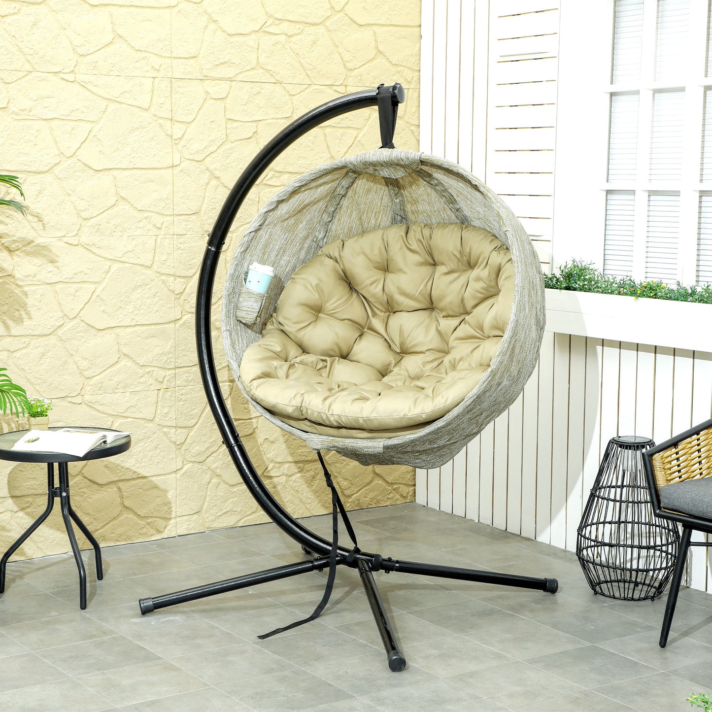 Hanging Egg Chair Outdoor Indoor Garden Swing Chair (5)