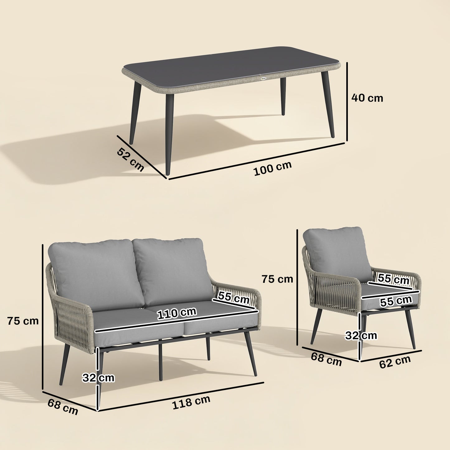 Rattan Garden Furniture Set (2)