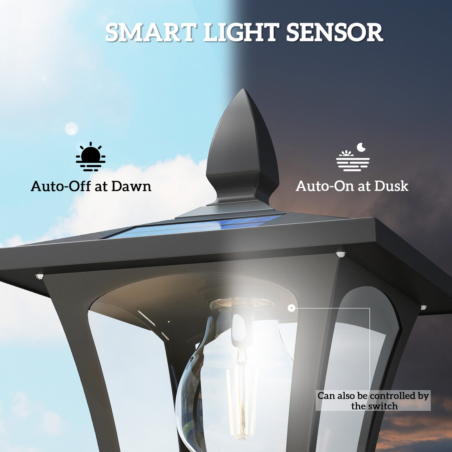 Garden Solar Lamp Post Light