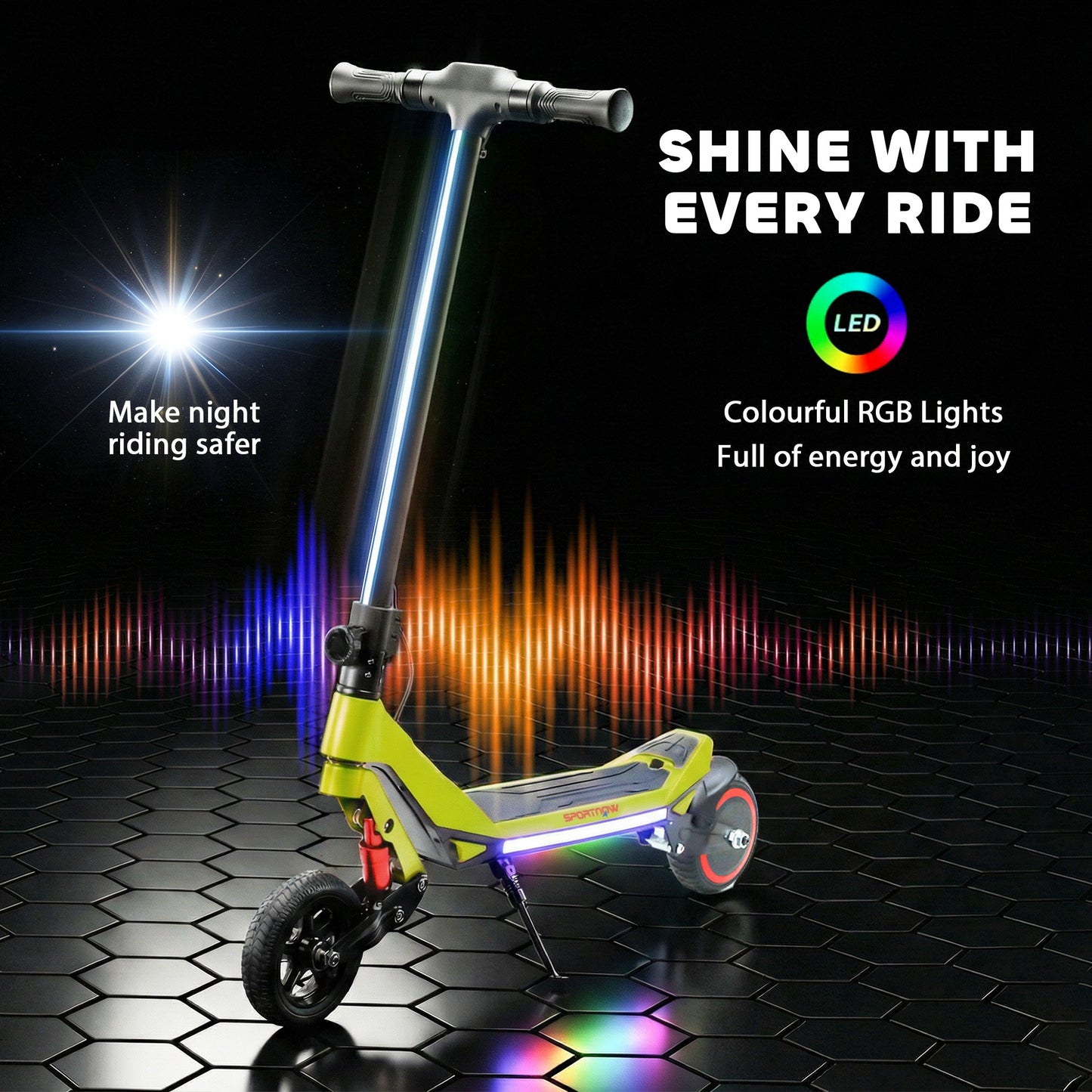 Electric Scooter for Kids, Foldable E Scooter for Age Age 6+