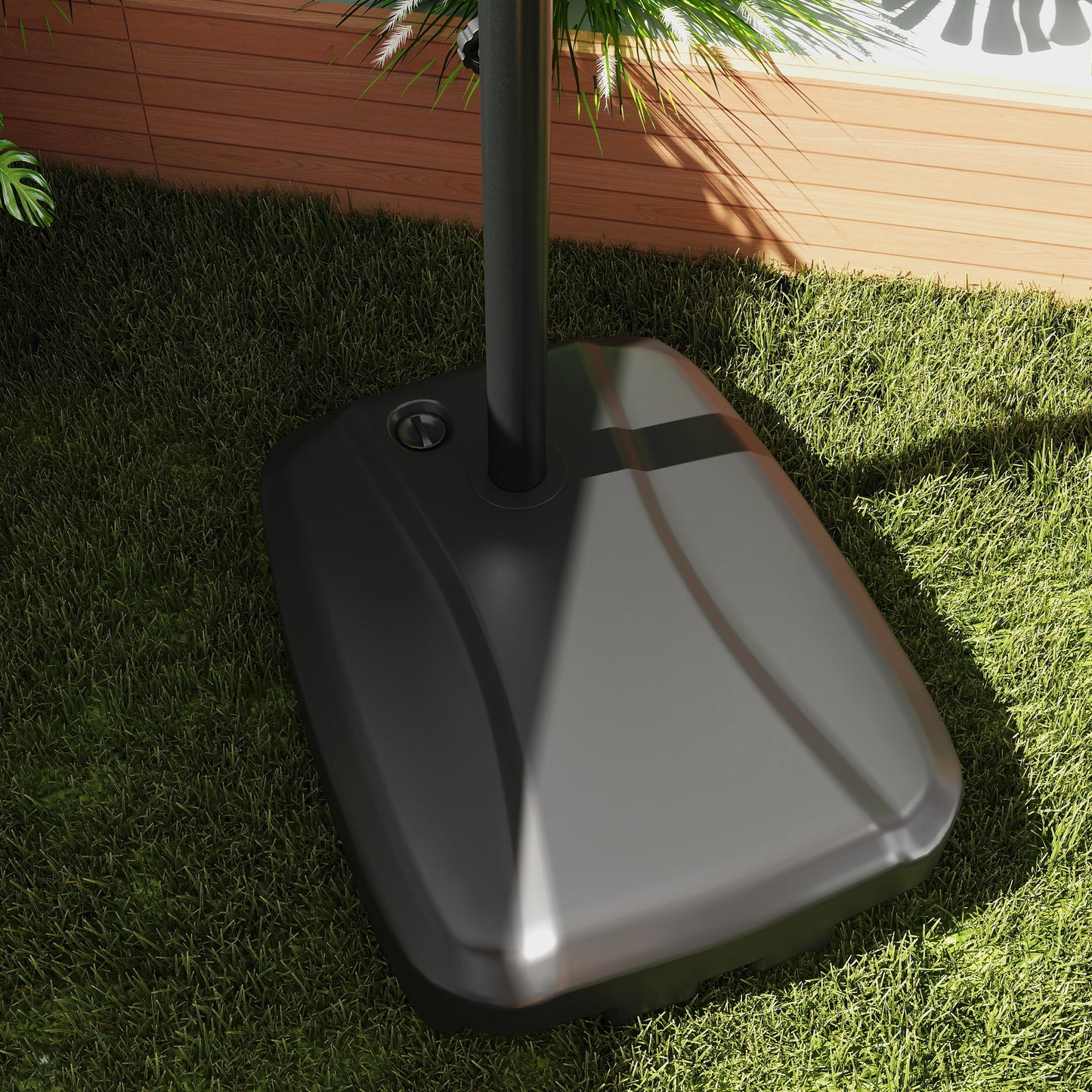 Cantilever Parasol with Weighted Base Double Top Garden Parasol