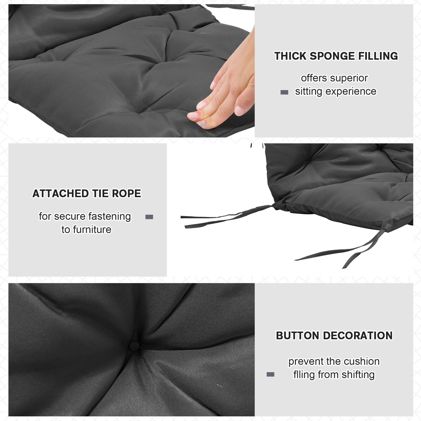 Set of Two Outdoor Seat Cushions