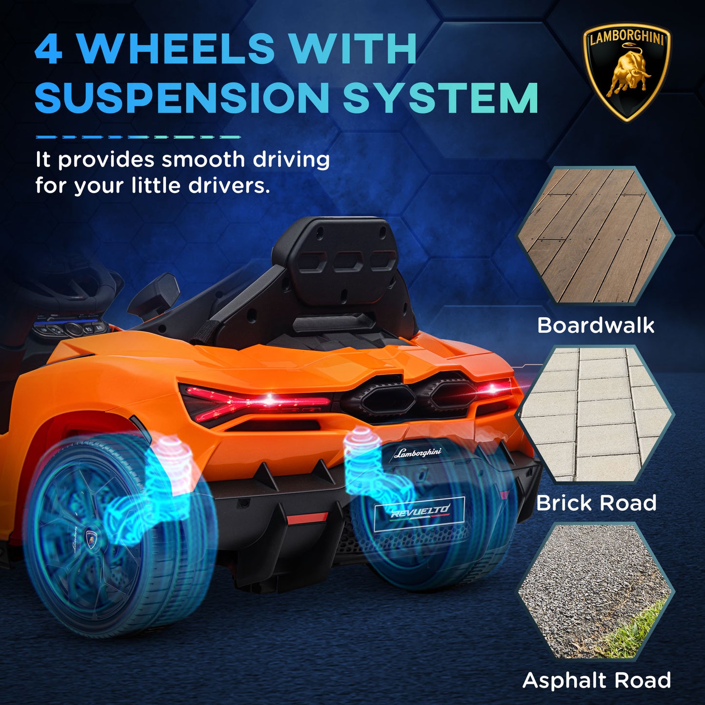 Lamborghini Revuelto Licensed 12V Ride on Car w/ Butterfly Doors