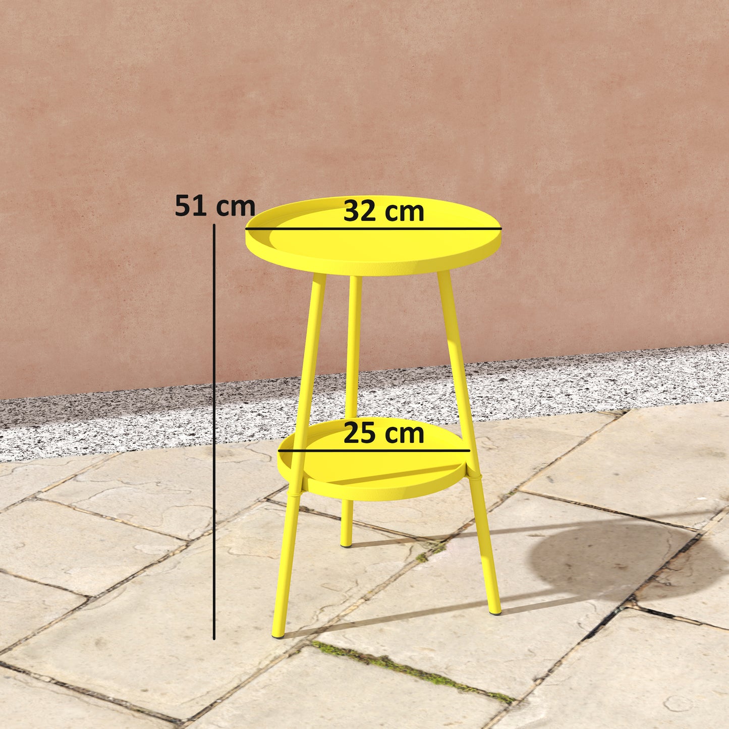 Two-Tier Metal Garden Table