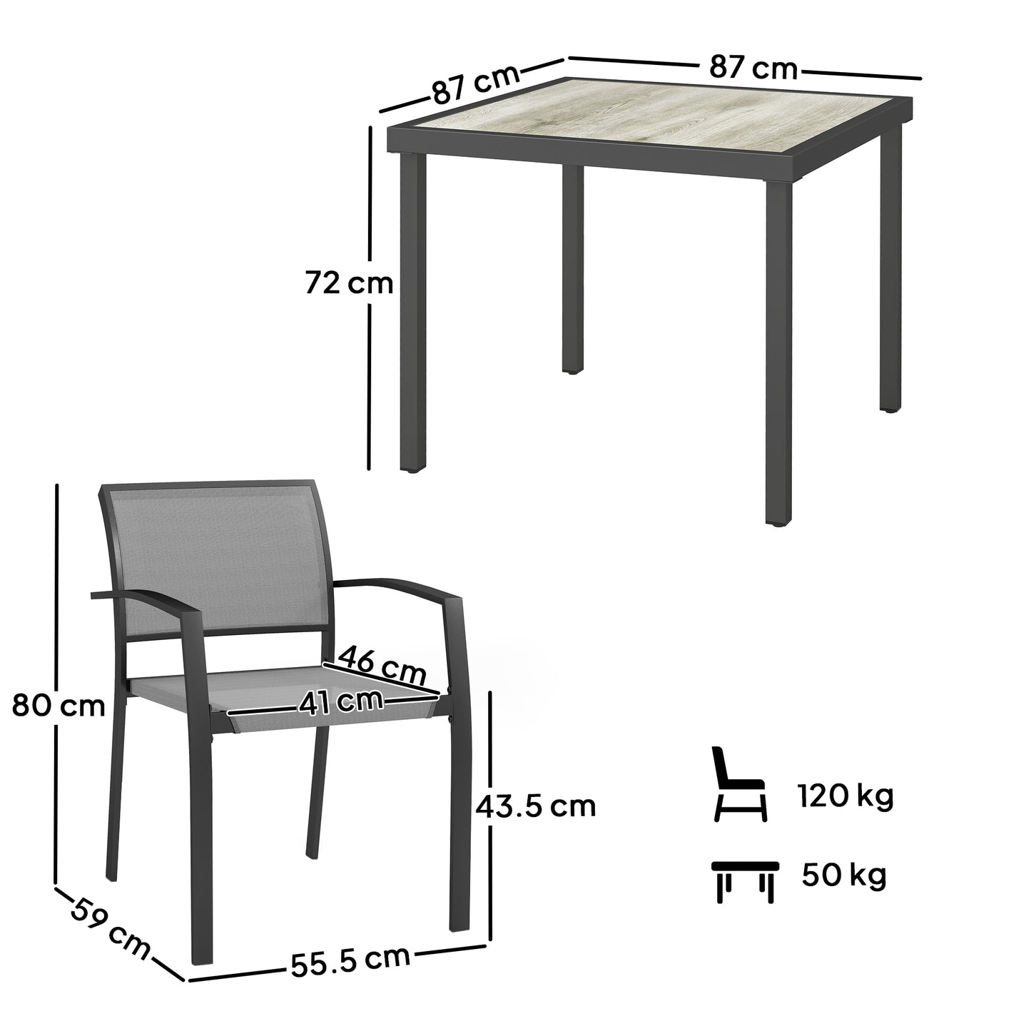 Five-Piece Outdoor Garden Dining Set