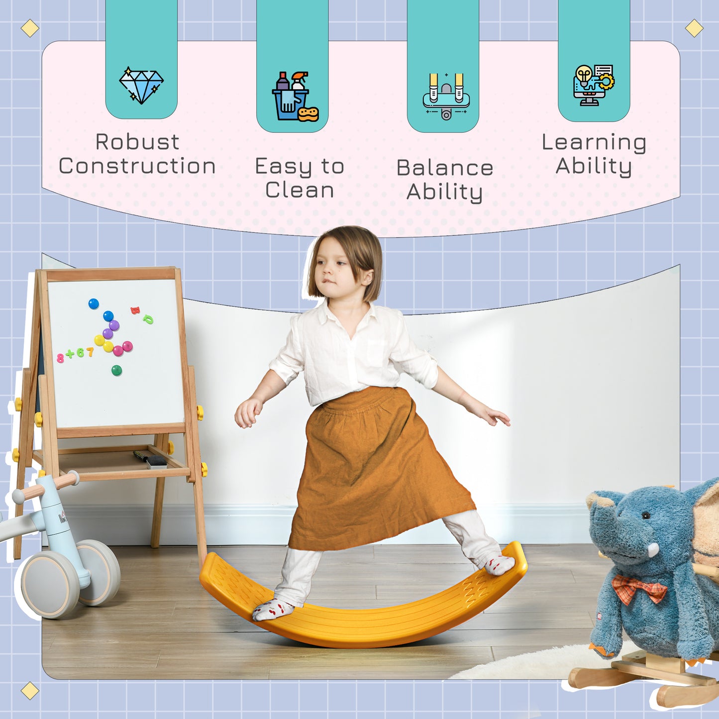 Balance Board Kids Wobble Board, Stepping Stone