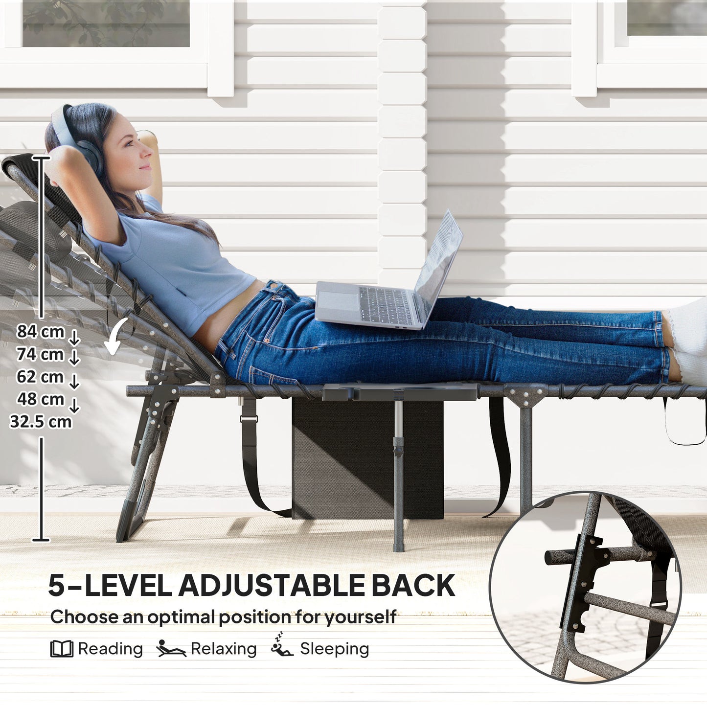 Five-Position Reclining Sun Lounger (3)