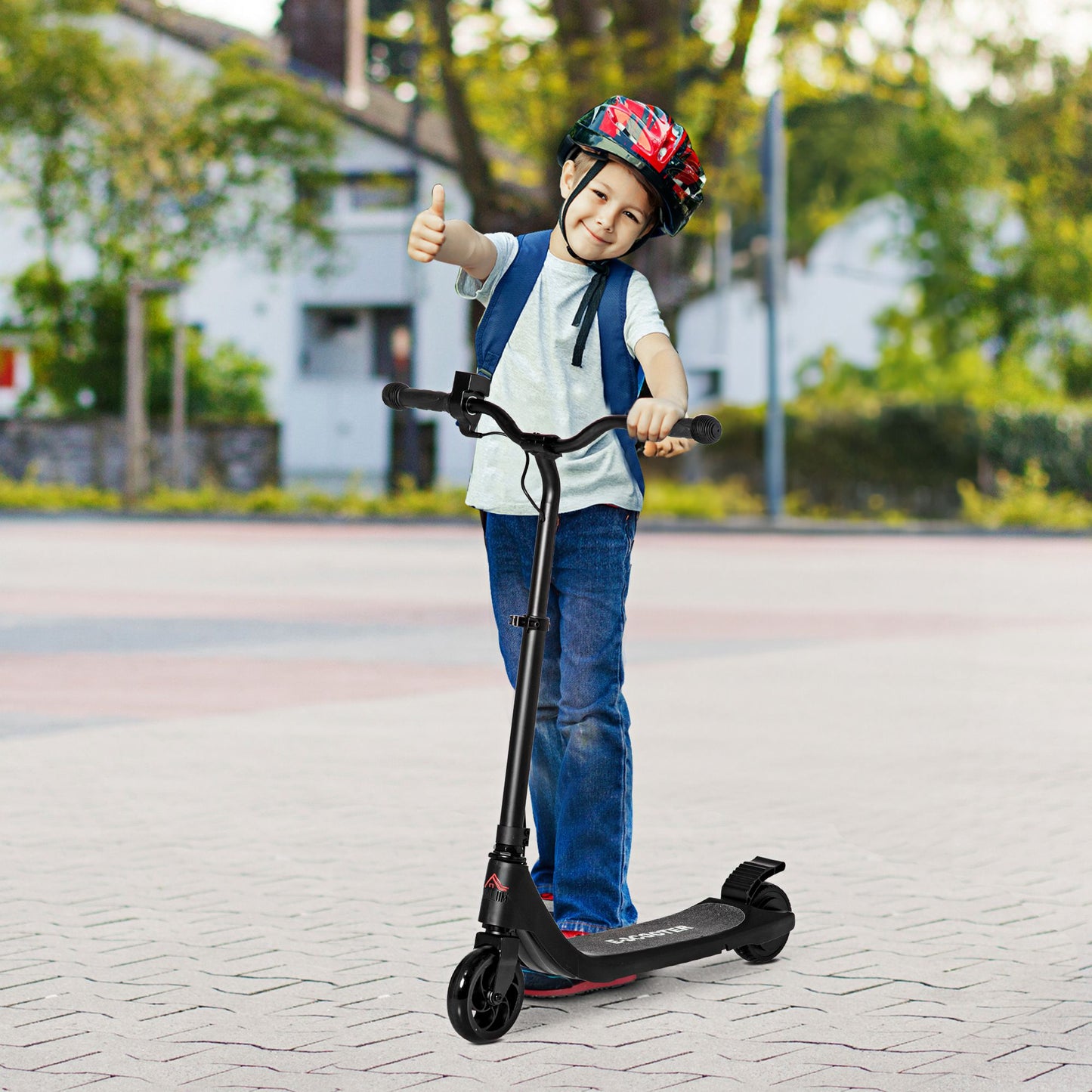 Electric Scooter, 120W Motor E-Scooter, Adjustable Height