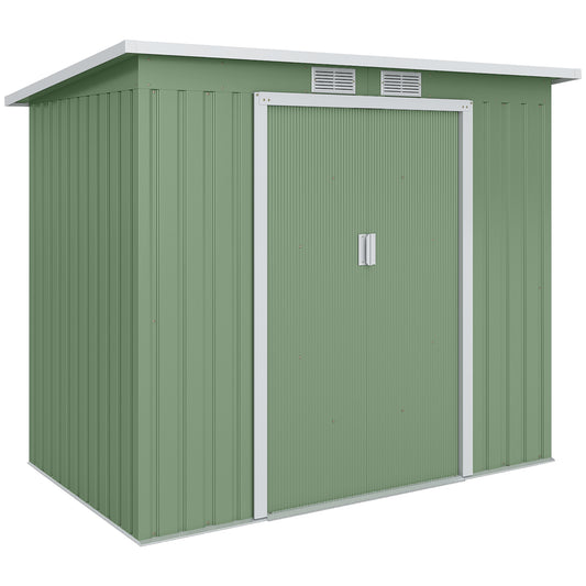 7 x 4ft Galvanised Steel Garden Shed, with Foundation Kit