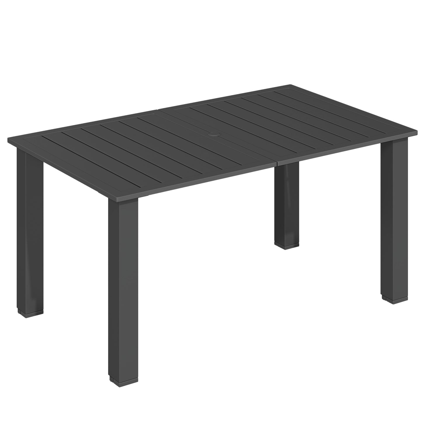 Garden Dining Table for 6 with Parasol Hole