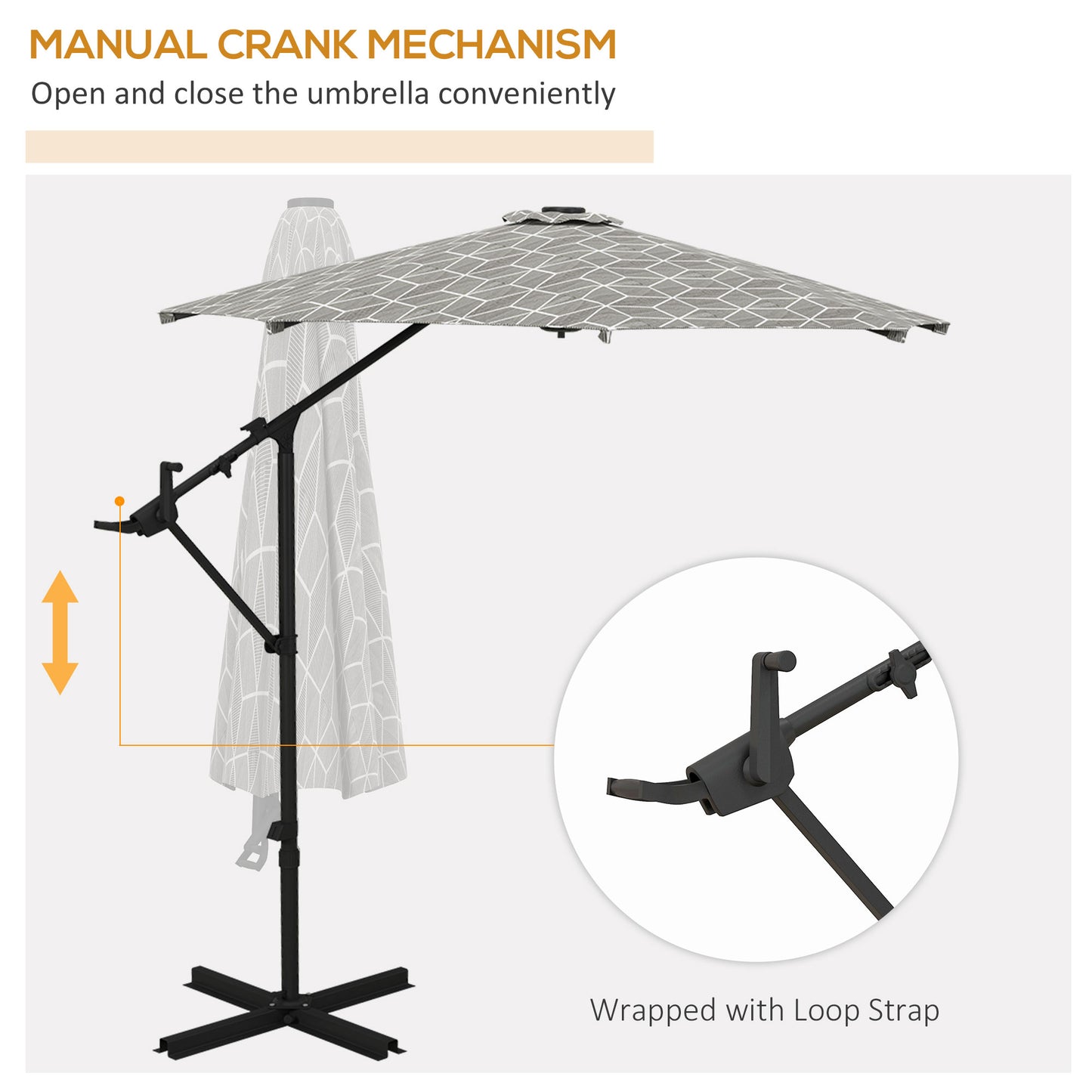 3(m) Convertible Cantilever Parasol and Centre-post Garden Parasol